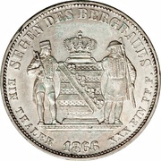 1 Ausbeutevereinsthaler - John Mining Thaler, Germany, 1861-1867 reverse image