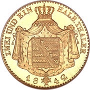 2½ Thaler - Frederick August II, Germany, 1842-1854 reverse image