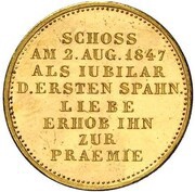 1 Ducat - Frederick August II Schützen Dukat, Germany, 1847 reverse image