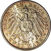 2 Marks - George, Germany, 1903-1904 reverse image