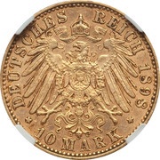 10 Mark - Albert, Germany, 1891-1902 reverse image