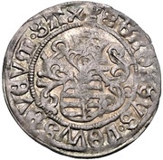 1 Zinsgroschen - Frederick III, John, and George Freiberg, Germany, 1507-1525 reverse image