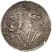 1 Thaler - Frederick III, Albert and John I, Germany, 1500 reverse image