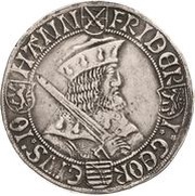 1 Guldengroschen "Klappmützentaler" - Frederick III, Albrecht and Johann obverse image