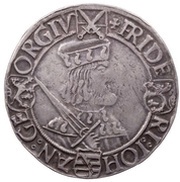 1 Guldengroschen ''Klappmützentaler'' - Frederick III, John I and George obverse image