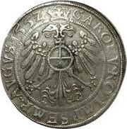 1 Thaler - John Frederick, Germany, 1552-1553 reverse image
