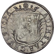 1 Gulden - George William, Germany, 1676 reverse image