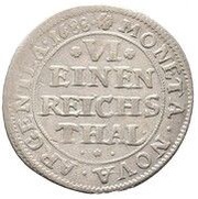 ⅙ Thaler - Gustav, Germany, 1688-1689 reverse image