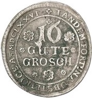 16 Groschen - Gustav, Germany, 1676 reverse image