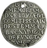¼ Thaler - Luise Juliane of Erbach Death obverse image