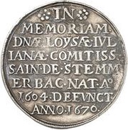 ½ Thaler - Luise Juliane of Erbach Death obverse image