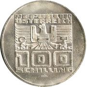 100 Schilling Festung Hohensalzburg obverse image
