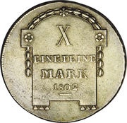 1 Thaler - George William, Germany, 1802 reverse image