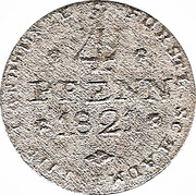 4 Pfennig - George William, Germany, 1821-1828 reverse image