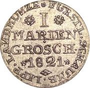 1 Mariengroschen - George William, Germany, 1821-1828 reverse image