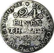 1 Groschen - George William, Germany, 1821-1826 reverse image