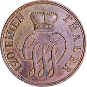 3 Pfennige - George William obverse image