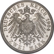 2 Marks - Albert George, Germany, 1898-1904 reverse image