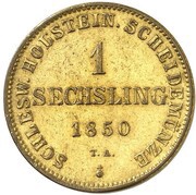 1 Sechsling Provisional Government Coinage; Pattern reverse image