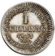 1 Sechsling, Germany, 1851 reverse image