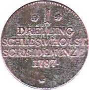1 Dreiling - Christian VII reverse image