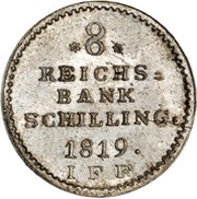 8 Reichsbank Schilling - Frederik VI reverse image