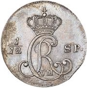 5 Schilling Courant / 1⁄12 Speciesthaler - Christian VII obverse image