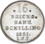 16 Reichsbank Schilling - Frederik VI reverse image
