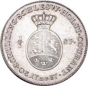 ⅓ Speciesthaler / 20 Schilling Courant - Christian VII reverse image