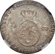 ⅓ Speciesthaler / 20 Schilling Courant - Christian VII reverse image