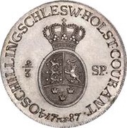 ⅔ Speciesthaler / 40 Schilling Courant - Christian VII, Germany, 1787-1808 reverse image