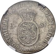 1 Speciesthaler / 60 Schilling Courant - Christian VII, Germany, 1787-1788 reverse image