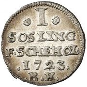 1 Sechsling - Charles Frederick, Germany, 1723-1724 reverse image