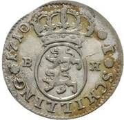 1 Schilling - Charles Frederick, Germany, 1708-1710 reverse image