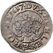 1⁄16 Thaler - Frederick III, Germany, 1617 reverse image