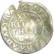 1⁄16 Thaler - Christian Albert, Germany, 1669-1675 reverse image