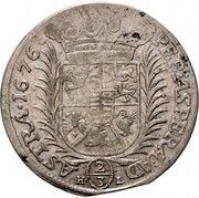 ⅔ Thaler - Christian Albert, Germany, 1676 reverse image