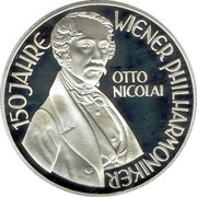 100 Schilling Otto Nicolai reverse image