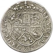 ⅔ Thaler - Christian Albert, Germany, 1689 reverse image