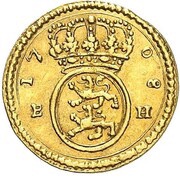 ¼ Ducat - Charles Frederick, Germany, 1708 reverse image