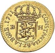 ¼ Ducat - Charles Frederick, Germany, 1711 reverse image