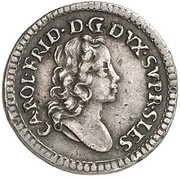 ¼ Ducat - Charles Frederick Silver Pattern obverse image