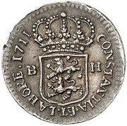 ¼ Ducat - Charles Frederick Silver Pattern, Germany, 1711 reverse image