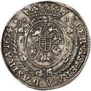 1 Thaler - Christian Albert, Germany, 1674 reverse image
