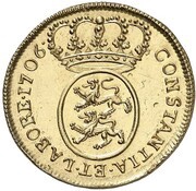 1 Ducat - Charles Frederick Silver Pattern, Germany, 1705-1706 reverse image