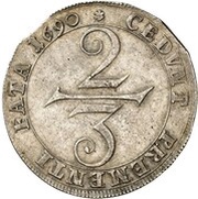 ⅔ Thaler - John Adolphus, Germany, 1690 reverse image