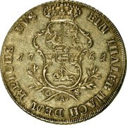 1 Thaler - Frederick Charles, Germany, 1761 reverse image