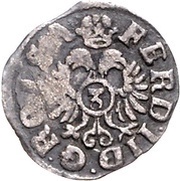3 Kreuzers - Ernest III Kipper, Germany, 1620 reverse image