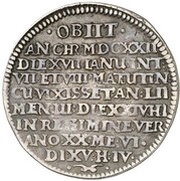 ½ Thaler - Ernest III Death, Germany, 1622 reverse image
