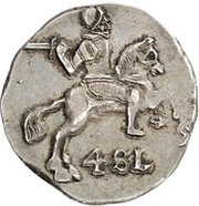 4 Schilling Lübisch "Reuterpfennig" - John, Germany, 1622 reverse image